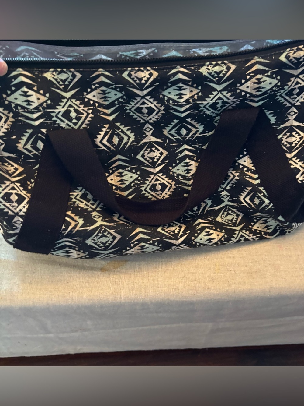 Mossimo Supply Co. Black, Blue & Cream Aztec Tote